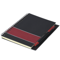 Coloured Stripe Notebook With Pen - 3 Colours - New - Barron