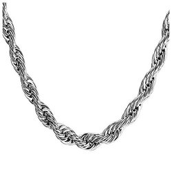 European Charm Necklace For Women And Girls Bead Charms Stainless Steel Rope Chain Claw 22 Inch