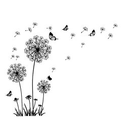 Buyitnow Dandelion Butterfly Home Decoration Removable Room Wall Sticker Diy Living Bedroom Decoration