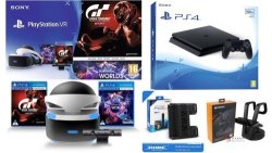 Sony Playstation VR Camera Gran Turismo VR Worlds 6 Games With PS4 Slim 500GB 10 Games