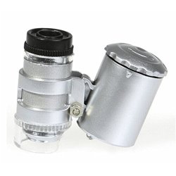 60X MINI Microscope Magnifyer LED Jewelry Loupe