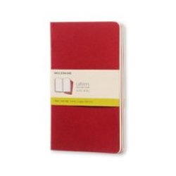 Moleskine Plain Cahier Journal Pack 70GSM 13X21CM 40 Sheets Pack Of 3 Cranberry Red