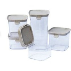 Fine Living Easy Lock Storage Container Set - 5PC - Off White