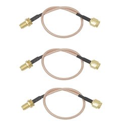 Eightnoo 3-PACK Sma Extension Cable Rf Antenna Sma Female To Sma Male RG316 Coaxial Cable Adapter 20CM 7.9"