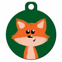 Big Jerk Custom Products Ltd Cute Dog Cat Pet Id Tag - Fox - Personalize Colors And Your Pet Info