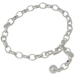Beautifull 925 Sterling Silver Charm Bracelet 180mm
