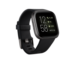 Fitbit Versa 2 Smartwatch in Black with Small & Large Bands