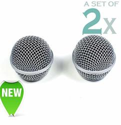 2X Mesh Microphone Grille For Shure SM58 565SD Lc Microphone Original Color