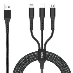 Loopd 3 In 1 Multi Cable 1.2M - Black