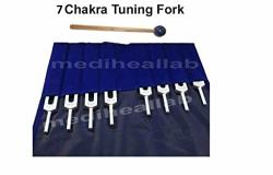 Om Industries Chakra Tuning Fork Set Of 8 With Free Activator And Pouch