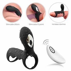Waterproof Vibrator Soft Black Vibrating Cock Ring Training Ring For Men Longer Lasting 9 Modes With 100% Secret Packing