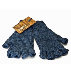Fingerless Gloves Small- Bamboo Blend Recommended Women's Size - Dark Denim