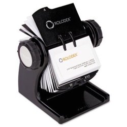 BK/SKE Rolodex 66891 Rolodex Covered Swivel Base Rotary File 500 3x5 Cards 24 Guides 
