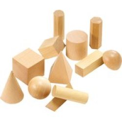 Geometric Solids Wood - 12 Piece