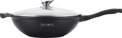 Royalty Line Marble Coating Wok With Glass Lid - 30CM Wok
