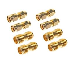 Beelion Tm 8-PACK 4PAIRS Sma Male Female To Male Female Jack Rf Coaxial Adapter Connector 4X Sma Male To Sma Male Plug 4X Sma Female To Sma