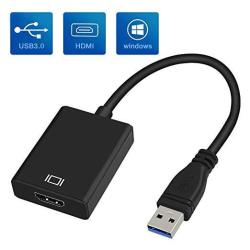 USB to HDMI Adapter Ucaca USB 3.0/2.0 to HDMI Splitter Adapter with HD 1080P Black Video Audio Graphics Converter for PC Laptop Projector HDTV Compatible with Windows 7/8/10/XP