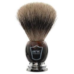 Parker Safety Razor 100% Pure Badger Bristle Faux Horn Handle Shaving Brush With Brush Stand