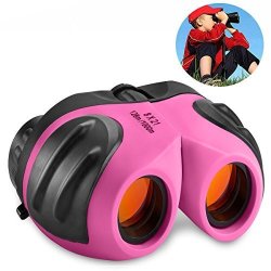 Toys For 3-12 Year Old Girls Dimy Compact Watreproof Binocular For Kids Gifts For Teen Girl Birthday Presents Pink DL10