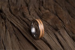 Woood Forever Maple Titanium Ring Size V10-5