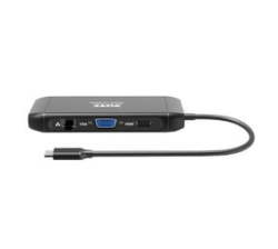 Folksafe Port USB Type-c 4 X USB3.1|1 X Aux|micro+sd Card READER|1 X RJ45|1 X HDMI|1 X VGA|1 X Type-c Pd Dock 100W - Black