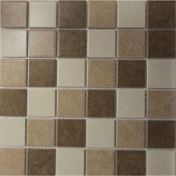 Mosaic Tile Smooth Dark Mix 48X48MM - 3 Sheets Per Pack