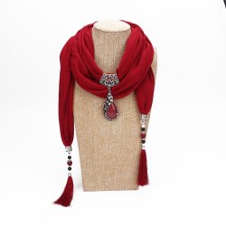 Qalaza-online Store Scarf -new Style - Wine Red