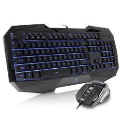 Aula Backlit Gaming Keyboard And Mouse Combo With Adjustable Backlight SI-859 + SI-928