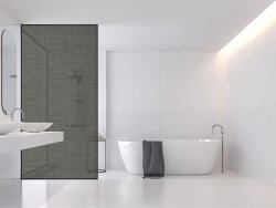 Frosted Vinyl Sticker For Your Shower Glass Glass Not Included Design: Charcoal