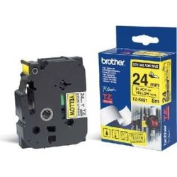 Brother TZ-651 P-touch Laminated Tape Black On Yellow 24MMX8M