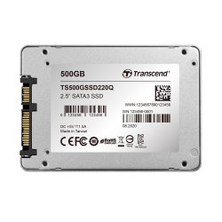 Transcend 500GB SSD220Q 2.5" SSD Drive - Sata III Qlc With Slc Cache - 550MB S Read 500MB S Write - 100 Tbw - TS500GSSD220Q
