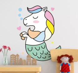 Mermaid Unicorn Fairy Tale Wall Decal