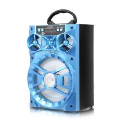 MicroWorld Portable Speaker With Radio Blue