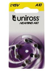 Uniross Hearing Aid A10 6 Pack
