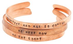 Copper Mantra Bracelet - Be Here Now