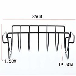 Rojuicy Rib Rack For Grilling Non-stick Stainless Steel Bbq Tools Steak Holders Rack Grill Stand Roasting Bbq Rib Rack Kitchen Outdoor Barbecue Accessories