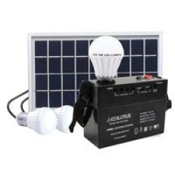 3W Solar Lighting System Black