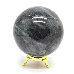 Healing Crystals India LG Labradorite Sphere 2.5 To 3 Inch Size 64-75MM Crystal Orb Ball Healing Stone