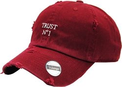 KBSV-055 Bur Trust NO1 Vintage Distressed Dad Hat Baseball Cap Polo Style