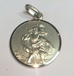 Sterling Silver-saint Christopher 14mm Wide