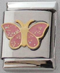 Pink Butterfly 13MM Charm