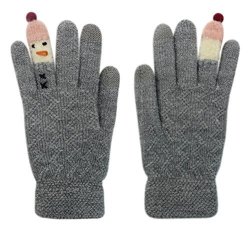 Cc-us Women Snowman Touch Screen Winter Gloves Soft Mittens For Iphone Laptop