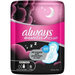 Always Thick Soft Extra Long Night Pads 8 Pads