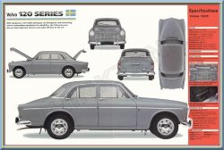 Volvo 122s 1964 - Classic Metal Sign