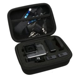 Black Medium Protective Storage Box Camera Travel Pouch Bag Case For Gopro Sjcam Xiaomi Yi