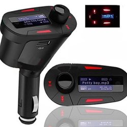 In-car Mp3 Fm Transmitter Lcd Backlight With Usb Charging & Remote Controller Sd Mmc usb 3.5mm ..