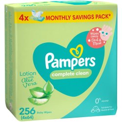 Pampers Baby Wipes Complete Clean Fresh 4'S - 4X64