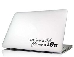 Vinyl Laptop Decal Act Like A Lady Lift Like A Boss Macbook Skin Sticker Saying Lettering Religious Art Die-cut No Background Color