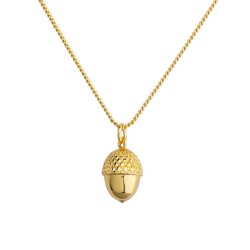 Acorn Necklace - Yellow Gold Plated