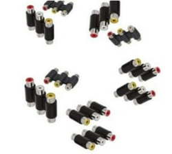 3 Rca Female To 3RCA Female Adapter Pack Of 100